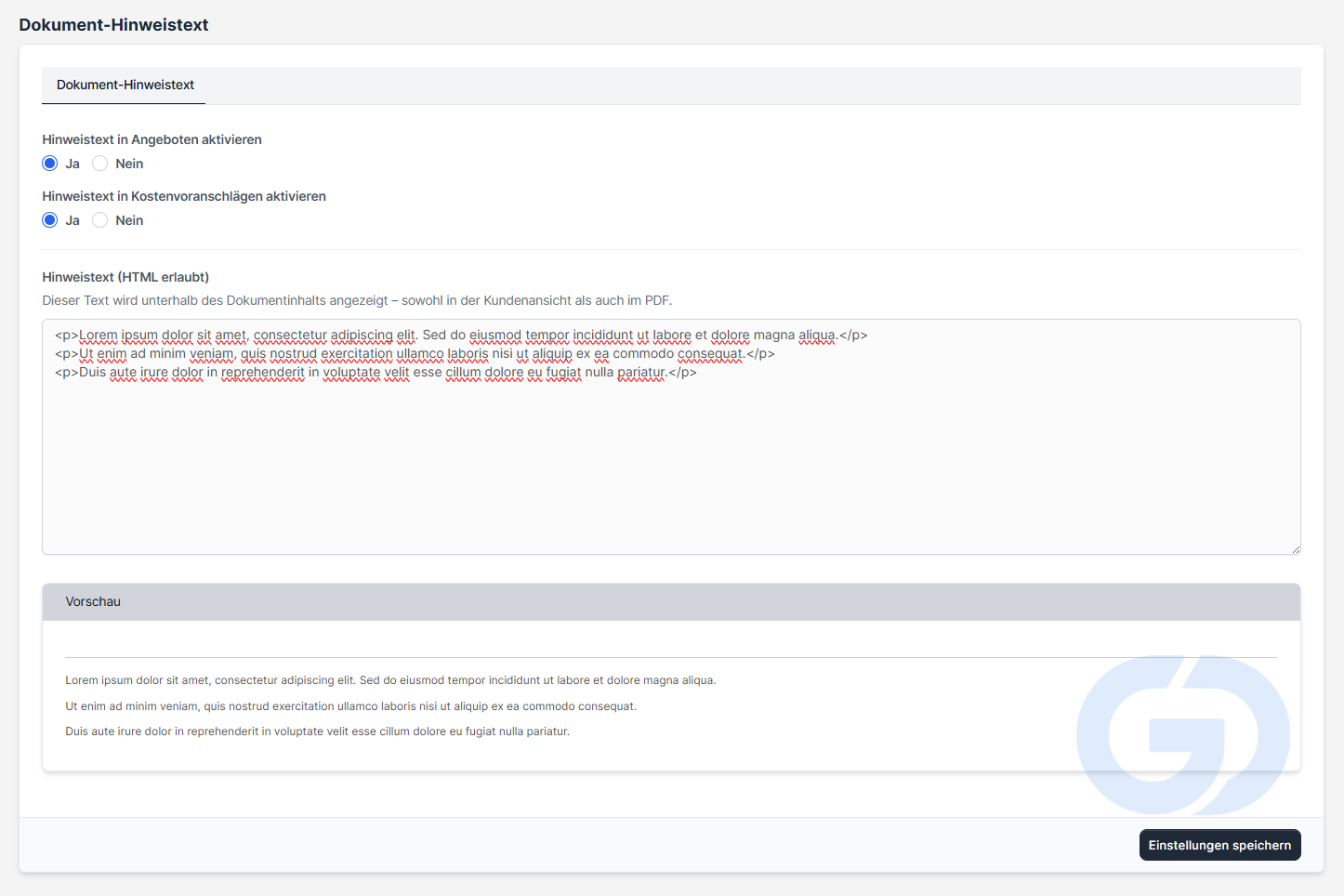 Document Footer Text
